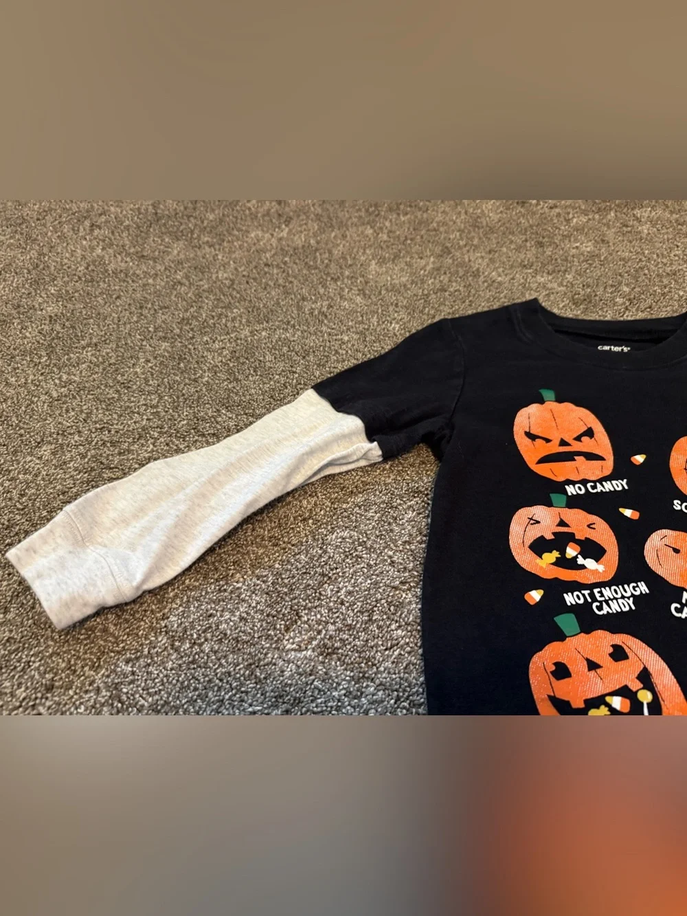 Carter’s Halloween Jack-o-lanterns Toddler Boys t shirt 4T Levels of Candy